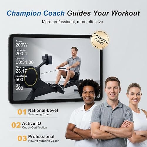 2026update Magnetic Rowing Machines for Home,Rower Machine with 16 Levels,Powerful Silent Magnetic Resistance,350lbs Weight Capacity,LCD Monitor,Silent Rail System,Row Machine for Home Gym Exercise thumbnail 7