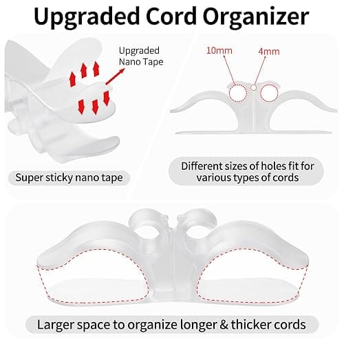 6PCS Clear Cord Organizer for Appliances, Kitchen Appliance Cord Organizer Stick On, Appliance Cord Holder, Cord Wrappers, Cord Winder for Pressure Cooker, Air Fryer, Blender, Coffee Maker, Toaster thumbnail 3