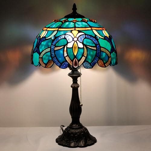 ZJART Tiffany Table Lamp 12X12X19 Inch Green Brown Jewelry Baroque thumbnail 7