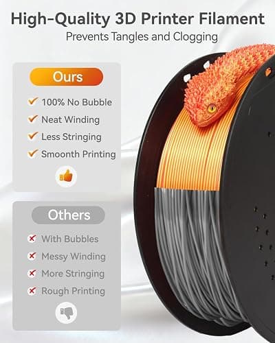 Epelay PLA 3D Printer Filament 1.75mm, Red Gold Dual Color Silk PLA, Shiny Silk 3D Printing Filament, Smooth Flow High Precision, Neatly Wound, +/-0.02mm, 1kg (2.2lbs), Fits FDM Printers thumbnail 4
