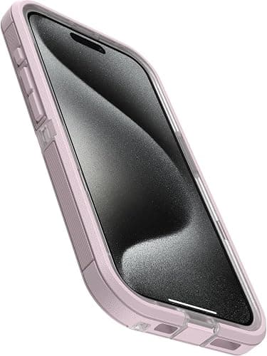 OtterBox iPhone 15 Pro Max Defender Series XT Case with MagSafe, Screenless, Rugged - Non-Retail Packaging - Clear/Pink thumbnail 7