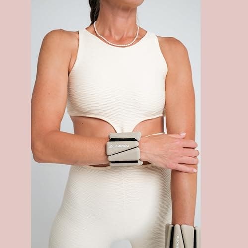 AMOYOU Wrist & Ankle Weights for Women – 2 lb Ankle Weights (Set of 2, 1 lb Each) | Arm Weights for Women | Leg Weights for Walking, Yoga, Cardio & Strength Training thumbnail 2