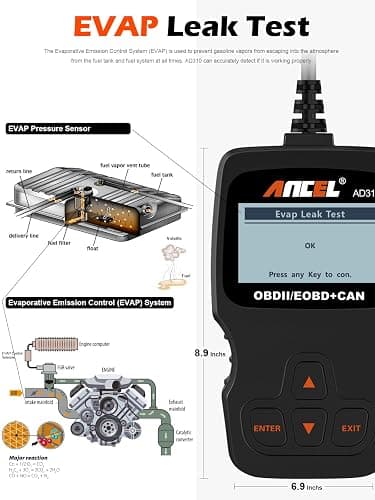ANCEL AD310 Classic Enhanced Universal OBD II Scanner Car Engine Fault Code Reader CAN Diagnostic Tool (Black) thumbnail 5