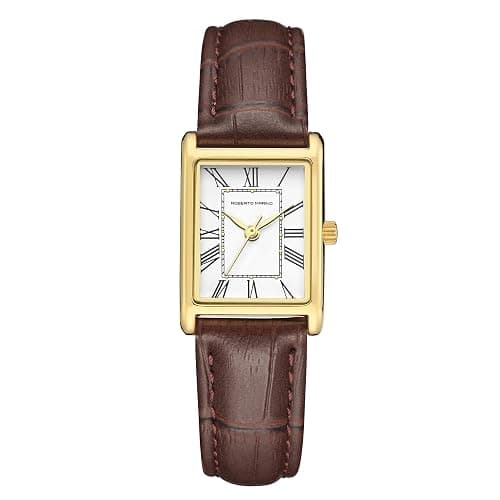 Roberto Marino RM1702 Women’s Watch – Japanese Quartz, Leather Strap, 3 ATM Water Resistant, Vintage Dress Style - Image 1