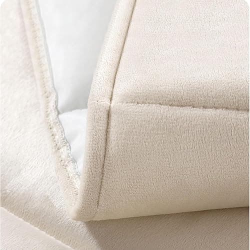 CSYBYW Velvet Bed Headboard Cover for Full Queen Cal King Size,Quilted Bed Headboard Slipcover(Off-White,190cm/74in) thumbnail 6