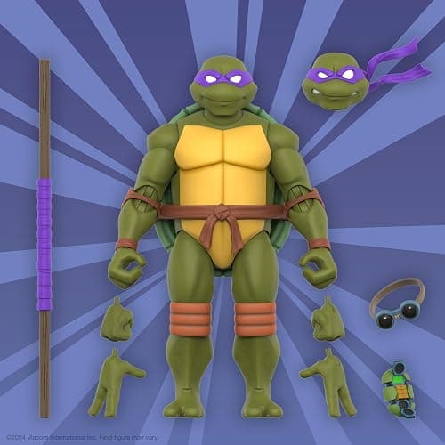 Super7 ULTIMATES! Teenage Mutant Ninja Turtles Donatello - 7" TMNT Action Figure with Accessories Classic Cartoon Collectibles and Retro Toys thumbnail 4