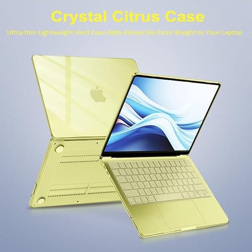 MOSISO Compatible with MacBook Neo Case 13 inch 2026 Release Model A3404 with A18 Pro Chip, 4 in 1 Kit Precision Fit Crack & Scratch Resistant Protective Hard Shell Case Cover, Crystal Citrus thumbnail 8