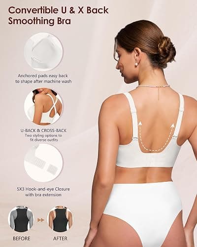 As Fairy Bras for Women No Underwire Jelly Wireless Seamless Full Coverage Comfortable Bra with Airholes thumbnail 4