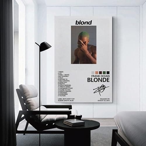 K5VZ7 X9Q Frank Ocean BLONDE Canvas Poster Wall Decorative Art Painting Living Room Bedroom Decoration Gift Unframe-style08x12inch(20x30cm) - 08x12inch(20x30cm) - Unframe-style thumbnail 3