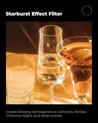K&F CONCEPT 67mm Variable Star Filter Cross Screen Starburst Filter 4, 8 Points -18 Layer Coating Ultra Slim Optical Glas Camera Lens Filter with 3 Cleaning Cloth thumbnail 4
