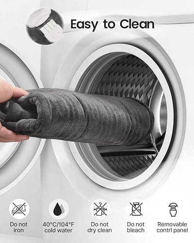 RENPHO Electric Heating Pad for Back, Birthday Christmas Gifts for Women Men Mom Dad Elderly, FSA Eligible Items Only List, Large Heat Pad for Neck Shoulders, 24"x33", ETL Certified, Gray thumbnail 7