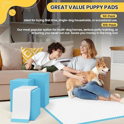 VJJ Puppy Pads 100 Count 30"x26", Great Value Potty Pads for Dogs XL, Large Pee Pads Piddle Pads for Pet Training, Leak-Proof Dog Pee Pads for Doggy Daily Use thumbnail 5