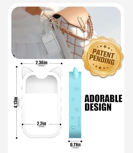 Sonnorel Silicone Case Compatible with Touchland Hand Sanitizer Spray (Fit for 1 FL OZ/30 mL Ver), Portable keychain thumbnail 8