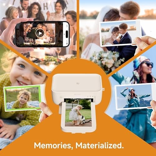 HPRT CP4100 4x6 Photo Printer with 108 Sheets & 2 Ribbons, Dye-Sublimation Printing Portable Instant Picture Printer for iPhone/Android,Full-Color Photo, Wi-Fi Connection, AR Video Printing thumbnail 6