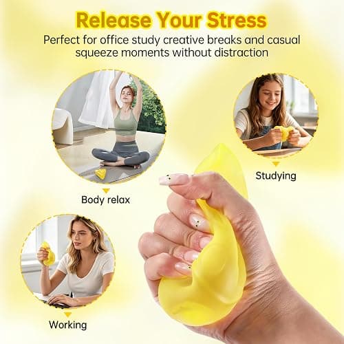 JfFlairup Coconut Oil Squishy, Cheese Squishy, Shapeable Stress Relief Toys | No Rebound, Fidget Squeeze Anxiety Relief, Cute Desk Decor, Party Favors, Birthday & Holiday Gifts, Adult Office Toys thumbnail 4