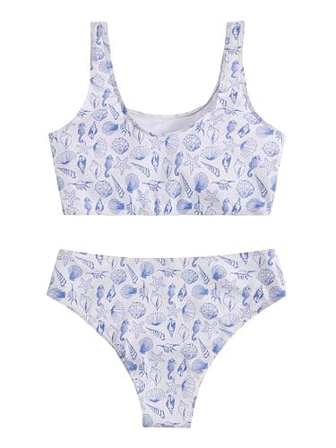 RoseSeek Girl's 2 Piece Striped Bowknot Swimsuit Set Wireless Cute Bathing Suit Summer Beachwear Bikini Sets thumbnail 2