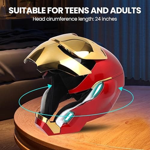 Iron-Man MK50 Electronic Cosplay Helmet, Voice，Touch Control with LED Eyes | Movable rear and ear panels ease wearing, while sound effects and remote operation add realism for display and events. thumbnail 3