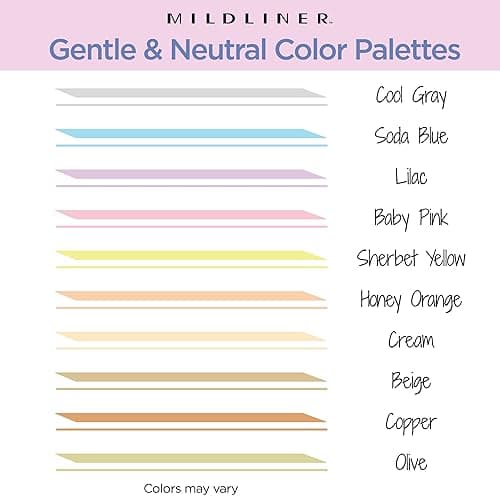 Zebra Pen MILDLINER Highlighter, Neutral and Gentle Colors, Dual Tip, 10-Pk | No Bleed, Broad and Fine Point Tip, Ideal for Bible Highlighting, Journaling, School, Teacher and Office Supplies (78701) thumbnail 4