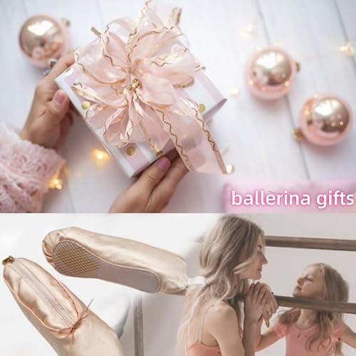 CECKQUE Ballet Dance Shoe Makeup Bag For Little Girls, Ballerina Slipper Makeup Pouch Bag, Ballet Pointe Shoes Gifts (Pink) thumbnail 4