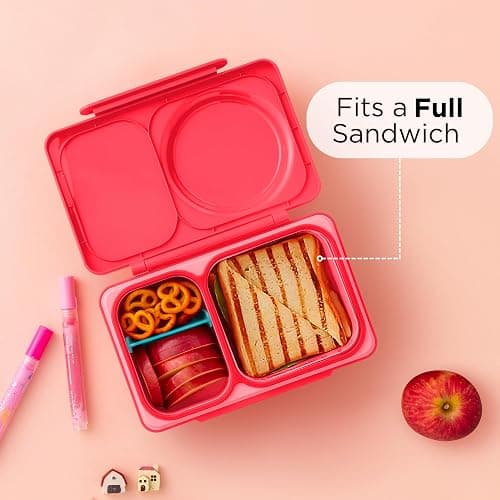 Omie OmieBox UP Kids Insulated Bento Box, Cherry Pink thumbnail 7
