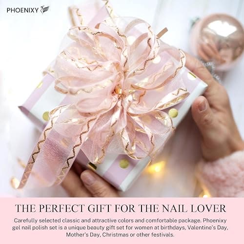 PHOENIXY 51 PCS Gel Nail Polish Kit with U V Light, 35 Colors Gel Polish with 5 Pcs Base Top Coat Manicure Starter Nail Polish Set Gifts for Women ST9012 thumbnail 6