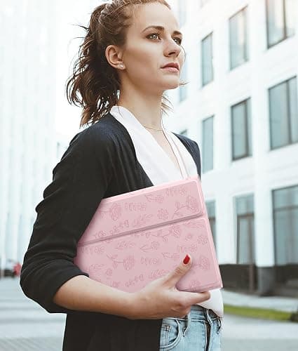 Hamile for iPad 11th 10th Generation Case with Keyboard - 7 Colors Backlit Wireless Detachable Folio Keyboard Cover with Pencil Holder for iPad A16 11-inch 2025 10th Gen 10.9 Inch 2022 (Pink Rose) thumbnail 8