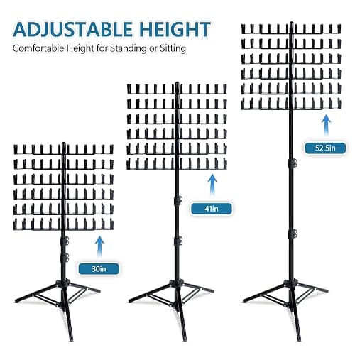 Eastdone Braiding Hair Rack Standing Extension Holder Hanger, 144 Pegs Divider for Separator Stand Display (Black) thumbnail 3