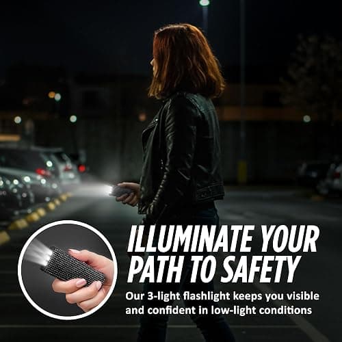 Guard Dog Security Mini Stun Gun Keychain Bling It On, Powerful Stun Gun for Women Self Defense with LED Flashlight, USB Rechargeable, Rhinestone and Compact Design thumbnail 4