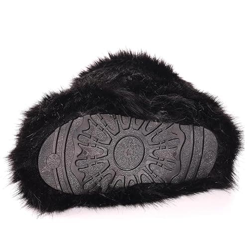 NWSTESLE Women's Faux Fur Boots Furry Boots y2k for Girls Fuzzy Fluffy Winter Snow Boots Warm Outdoor Indoor Mid-Calf Flat thumbnail 6