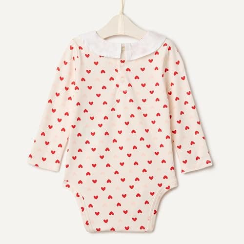 Amazon Essentials x Sofia Grainge Baby Girls' Long-Sleeve Ruffle Collar Bodysuit, Pack of 2 thumbnail 5