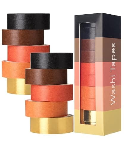 Mr. Pen- Washi Tape Set, 10 Rolls, 5 Yards/Roll, Washi Tape for Scrapbook | Arts, Crafts, Journals and Planners, Fiery Horizon - Image 1