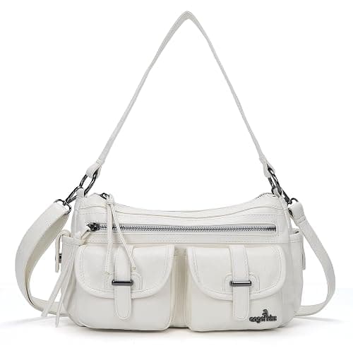 Angel Kiss Hobo Purses for Women Crossbody Shoulder Bag Ladies Multi Pocket Handbags with Adjustable Shoulder Strap - Image 1