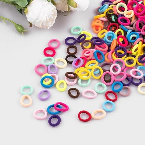 TVINLIK 400 PCS Baby Hair Ties – No Damage Elastic Ponytail Holders | Soft Seamless Multicolor, Hair Bands for Toddlers and Girls, Baby Hair Accessories (30 Colors) thumbnail 6