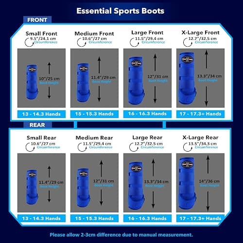 Harrison Howard Horse Sport Medicine Front Shock-Absorbing Boots All-Round Lower Limb Protection & Support Sport Boots Perfect for Endurance Training and Performance Pack of 2 Aquamarine M thumbnail 6