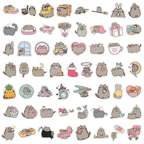110pcs Cartoon Pushee Stickers for Kids,Vinyl Waterproof Pushee Decal for Water Bottle Laptop Toy Sticker for DIY Decorate Bumper Phone Hard Hat Kids Teens Gifts thumbnail 3