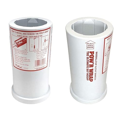 Pow’r Wrap Bat Weight for Baseball, 24-Ounce White Polycarbonate Baseball Bat Weight Sleeve for Big Barrel, BBCOR, Adult, and Wood Bats thumbnail 3