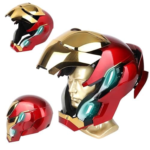 Iron-Man MK50 Electronic Cosplay Helmet, Voice,Touch Control with LED Eyes | Movable rear and ear panels ease wearing, while sound effects and remote operation add realism for display and events. - Image 1