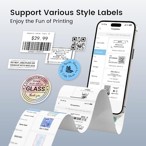 ItriAce M220 Label Maker for Halloween, Address Label Printer Prints 0.78-3 inch, Portable Label Printers with Tape for Small Business & Homeuse, Compatible with Phones and PC, with 40x30mm Label thumbnail 3