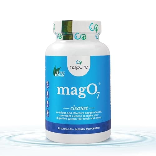 nbpure MagO7 - Natural Colon Cleanse & Detox | Occasional Constipation Relief, Stool Softening, & Bloating Support for Men & Women | Ozonated Magnesium Oxide, 90 Capsules - Image 1
