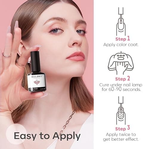 Modelones Gel Nail Polish 6 Colors Nude Pink Gel Polish Kit White Pastel Light Pink Nail Polish Gel Barely Pink Soak Off Gel Nail Popular Nail Art DIY Salon Home Manicure Gifts thumbnail 6