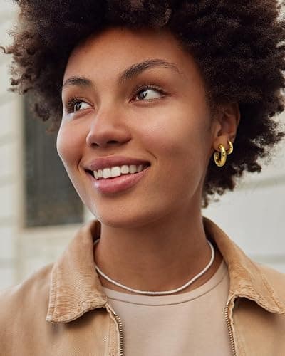 Adoyi 9 Pairs Gold Hoop Earrings Set for Womens Twisted Huggie Hoops Earrings 14K 18K Gold Plated for Girls Valentines Mother's Day Birthday Gifts Lightweight thumbnail 9