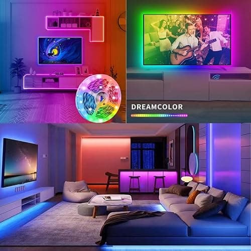Baeyateda Battery Operated LED Strip Lights 26ft RGB Color Changing, Music Sync, Remote & App Control for Bedroom, Party, TV, Decor (26ft) thumbnail 5