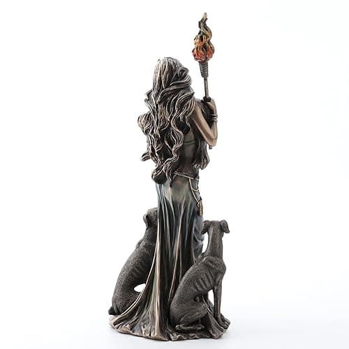 Veronese Design 13 3/8 Inch Hecate Greek Goddess of Magic with her Hounds Cold Cast Resin Sculpture Bronze Finish thumbnail 7