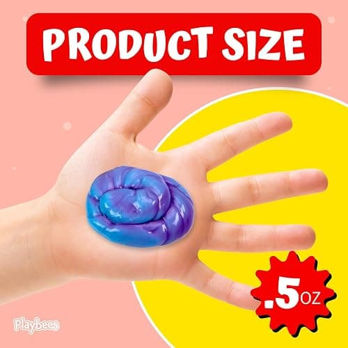 Playbees Color Changing Therapy Putty 12 Pack - Silly Mini Putty Thinking Slime for Sensory Play, Educational Games, Fidget Putty 8-15 - Heat Sensitive Magical Color Shifts - Slime Favors 0.5 Oz thumbnail 4