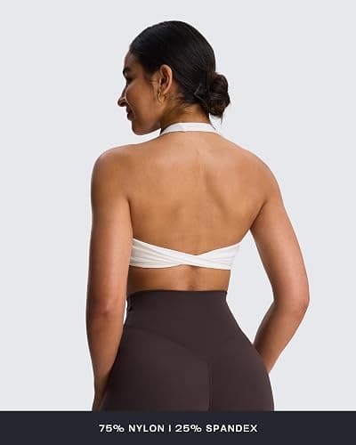 Aoxjox Women's Workout Halter Sport Bras Fitness Rosie Bra Yoga Crop Tank thumbnail 6