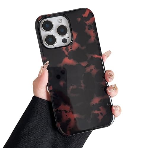 Sayoaho Compatible with iPhone 16 Case, Classic Brown Print Leopard Tortoise Shell Retro Amber, Soft TPU and Hard Back Shockproof Phone Case for iPhone 16 6.1 inch, Color A - Image 1