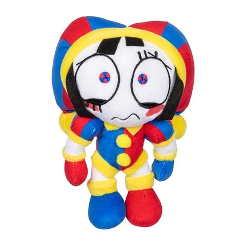 The Amazing Digital Circus Deluxe Pomni Plush Figure, 8"/20.3 CM Figure Made with Premium Materials, Collect Caine, Pomni, Kinger, Jax and Ragatha - Image 1