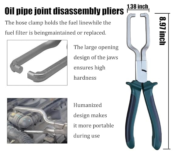 Set 4Pcs electrical connector disconnect tool,Fuel Line Pliers,9" Fuel Filter Caliper,electrical disconnect pliers for cars,Hose Pipe Clamp Clip thumbnail 3