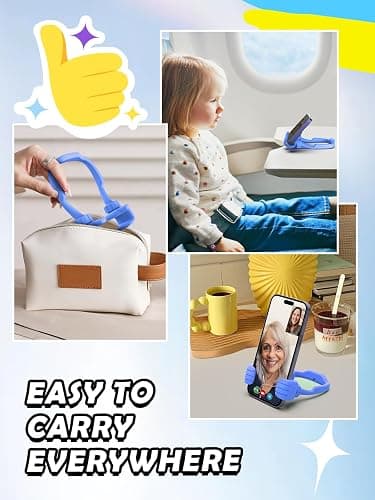 Stocking Stuffers for Teens Boys Men: Cell Phone Stand Flexible Thumbs Up Lazy Cellphone Holder for Desk Hand Funny Christmas Ideas Gifts for Women Adults Husband Him Kids Dad Cool Stuff Gadgets thumbnail 6