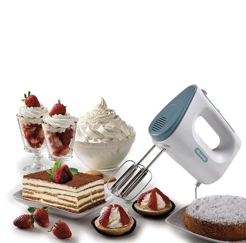 Ariete 1545 Sbattitore Breakfast, 450W, 5 velocità, Funzione turbo, 2 fruste, White & Aegean teal thumbnail 6